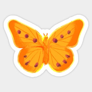 Orange Butterflu Sticker